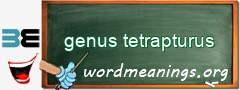 WordMeaning blackboard for genus tetrapturus